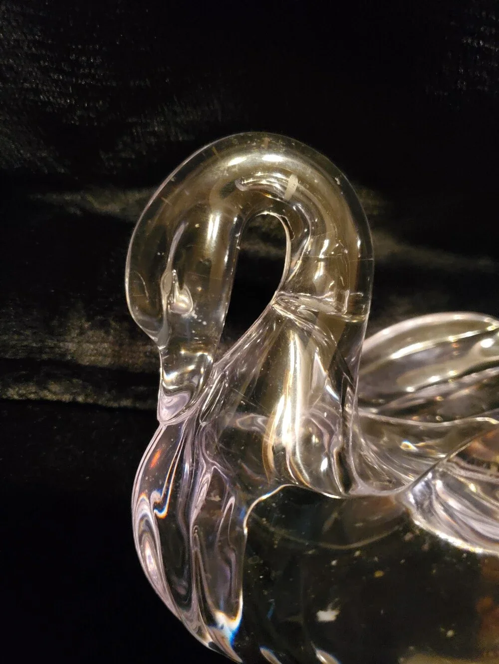 Vintage Swan Soap Holder Dish Retro Clear Acrylic Bathroom Restroom Beautiful